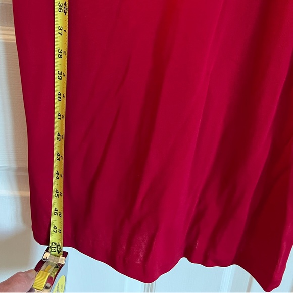 Barely worn red slinky stretchy mid length dress - Picture 3 of 7